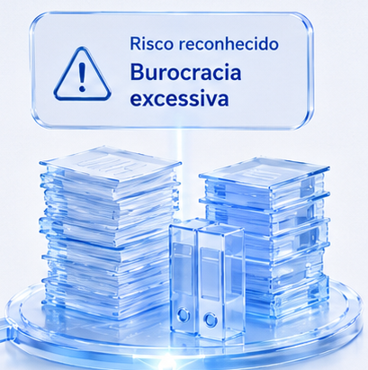Ilustração: risco de burocracia excessiva.